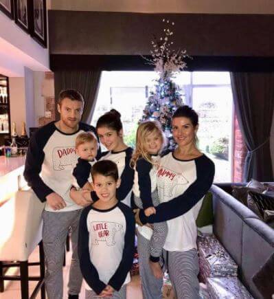 Rebekah Vardy and Jamie Vardy with their children.